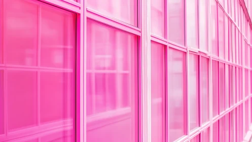 Vibrant Magenta Grid Architecture with Polished Glass Panel Systems.