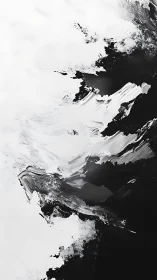 Monochrome impasto turbulence in high-contrast gestural field.
