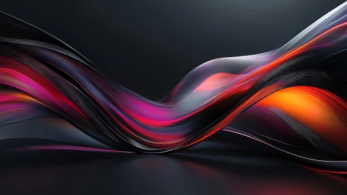 Parametric light ribbons in fluid chromatic wave dynamics.
