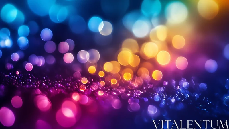 Vibrant Abstract Bokeh Lights with Multicolored Dreamy Glow.