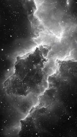 Endless starlit nebula river drifts through quiet space