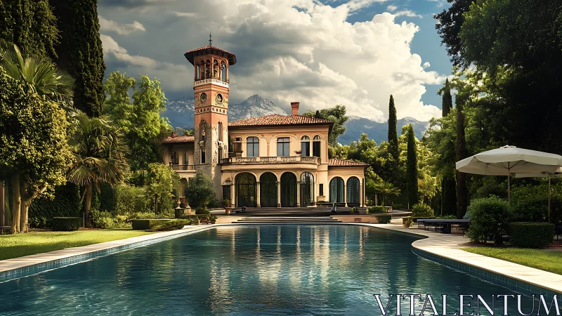 Sunlit Italian-style villa welcomes you by a calm pool