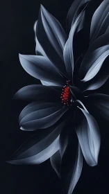 Nocturnal Bloom Ignited by Crimson Whispers