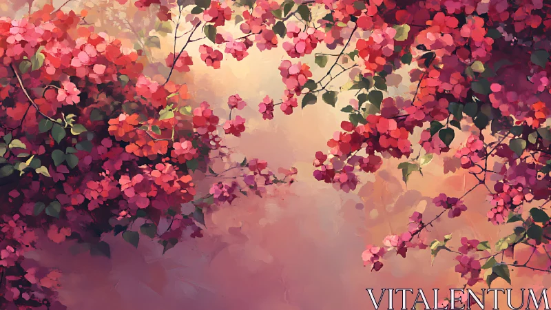 Floral Canopy with Atmospheric Light Distribution.