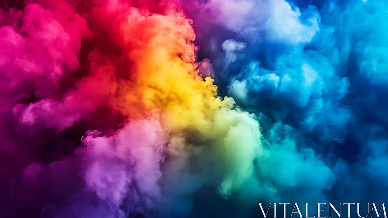 Chromatic nebula burst swirling in dreamy color fog.