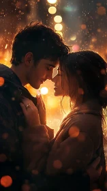 Intimate Silhouettes with Urban Bokeh Lighting