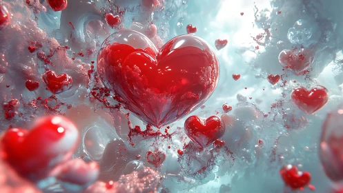 Crystalline Hearts in Orbit: Love's Dimensional Dance.