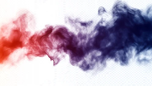 Color-gradient vapor plume with transparent vector background.