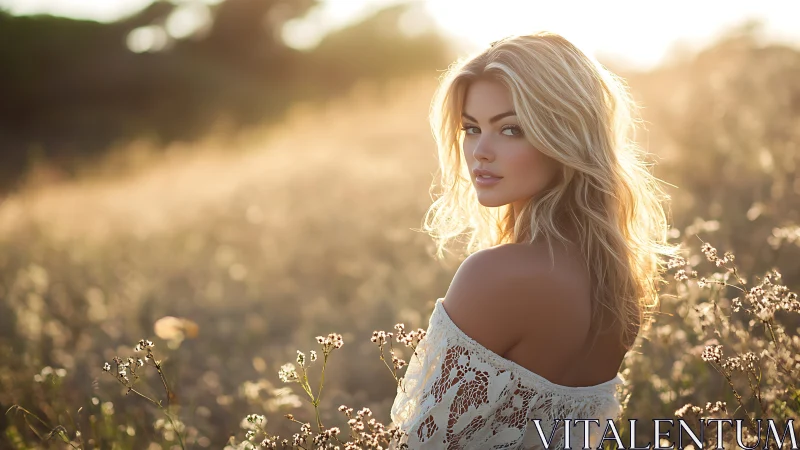 Sunlit meadow muse turning dusk into soft golden hush.