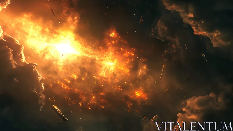 Cosmic Explosion: Where Fire Meets the Heavens.