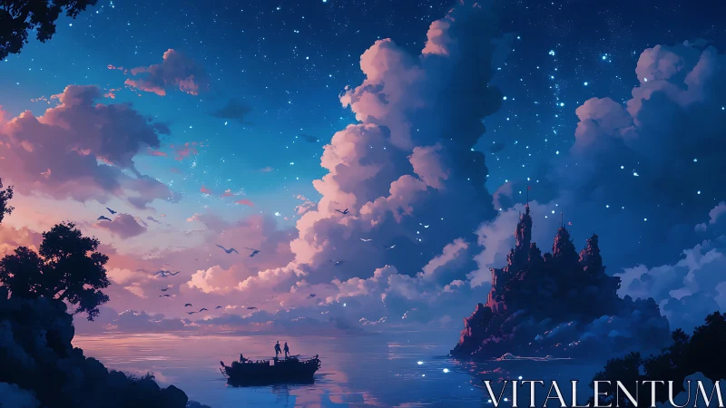 Starlit Journey to the Castle.