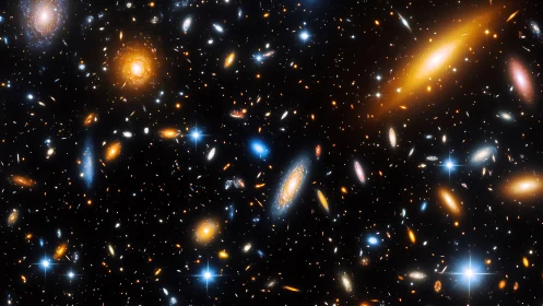 Starglow galaxy garden shimmering across endless night.