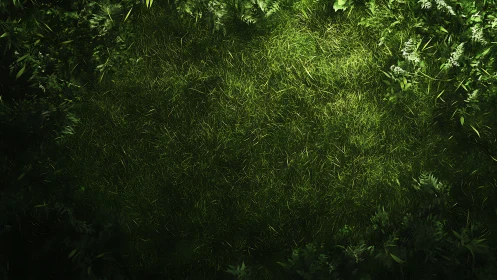 Overhead Dense Herbaceous Canopy Exhibiting Complex Phyllotaxis and Graduated Photosynthetic Illumin