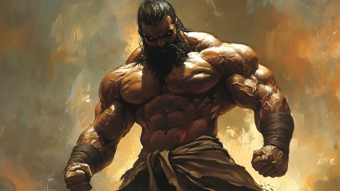 Storm-strong warrior paused between rage and reflection.