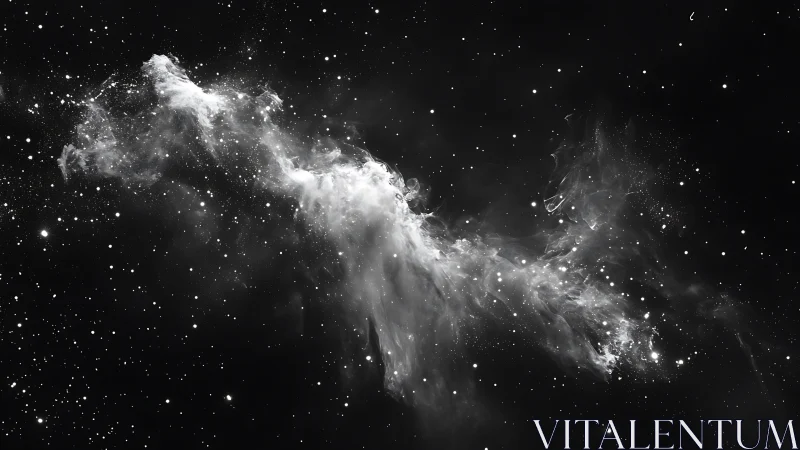 Nebula ghost drifting softly through a starry night sky.