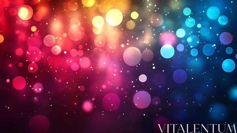 Colorful bokeh light background in vibrant abstract digital style.