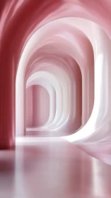 Dreamy pink arches inviting you into a soft, calm escape.