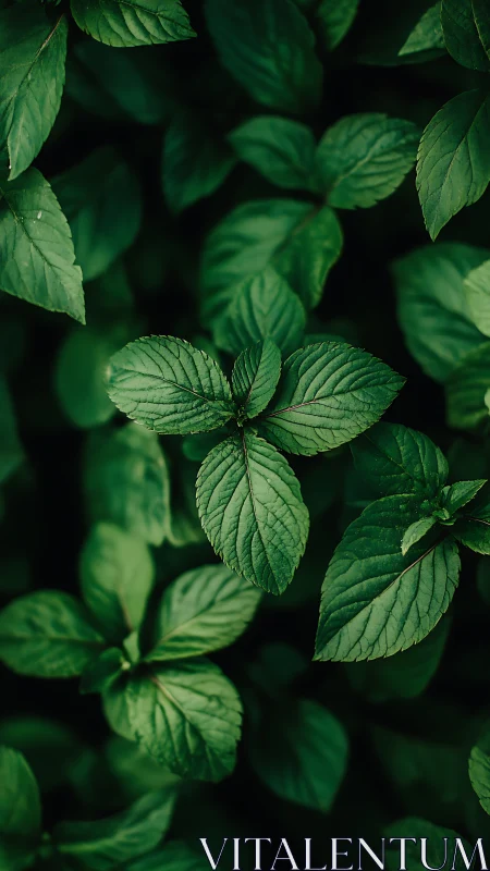 Close-up photograph shows clustered green leaves in focus