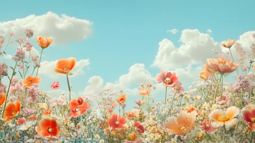 Wildflower Dreams Under Endless Summer Sky.