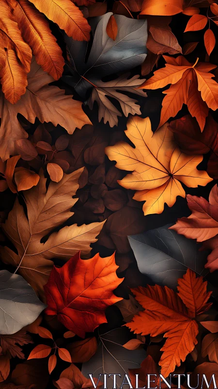 Autumnal foliage array with high-contrast chromatic layering.