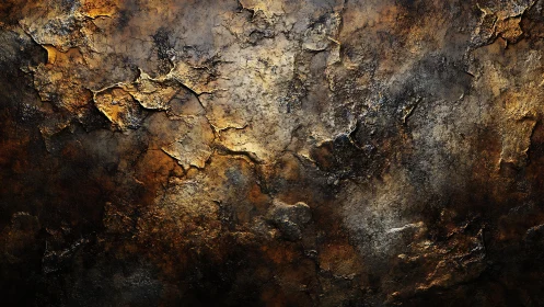 Weathered metal textures glowing with warm rustic charm.