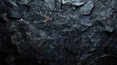 Dark layered rock texture with cracked slate surfaces.