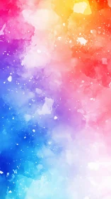 Vibrant multicolor watercolor gradient forms luminous haze