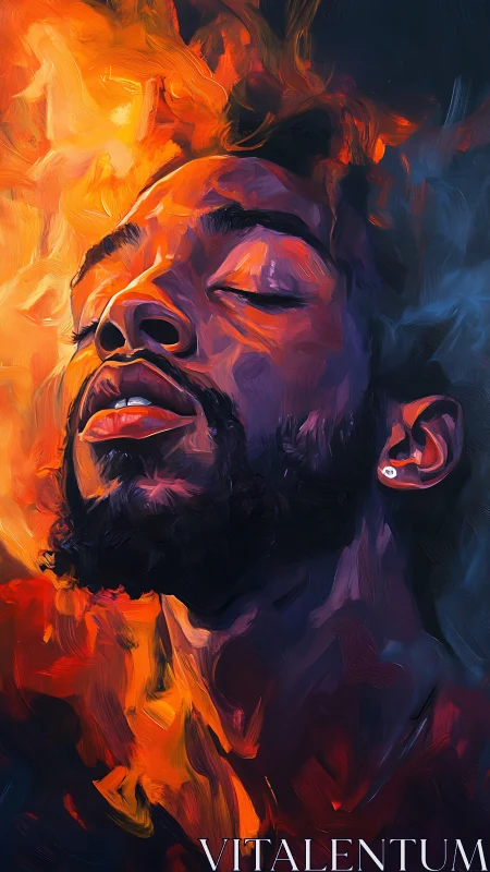 Soul adrift in color and flame-soaked quiet joy.