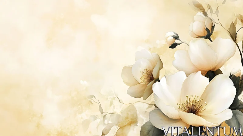 Cream and Golden Blooms Dance Together.