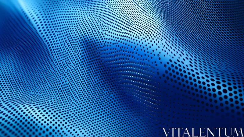 Blue abstract wavy background with dotted halftone pattern effect.