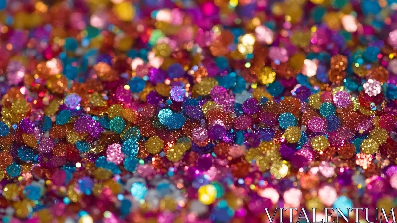 Glittering confetti dreamscape of tiny rainbow sparks.