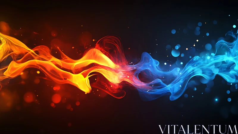 Fire and Ice Flowing Energy Waves.