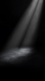 Photoreal spotlight shaft on textured concrete floor composition.
