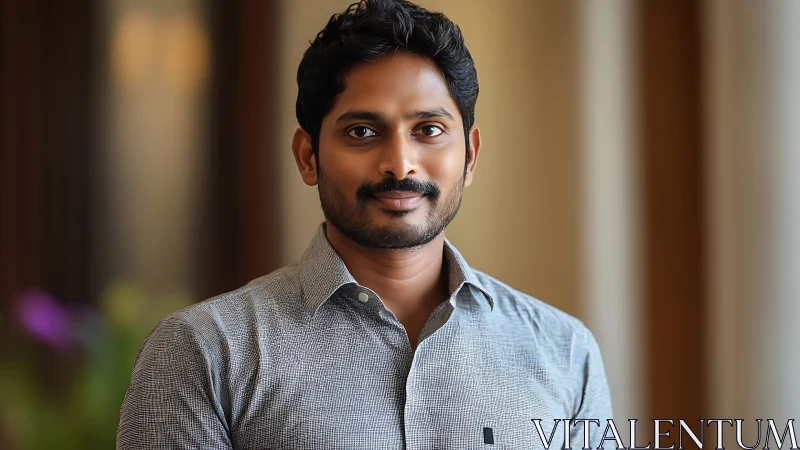 Calm confidence in a softly lit modern portrait.