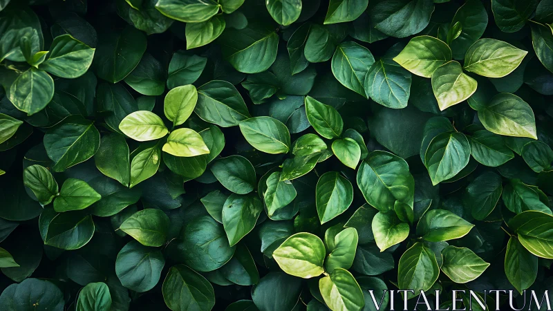 Dense overlapping green foliage with varied leaf textures.