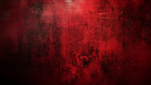 Crimson echo wall, where shadowed brushstrokes quietly burn.