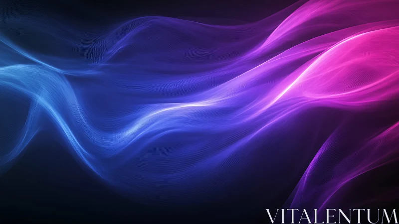 Chromatic light waves form dynamic neon gradient ribbons