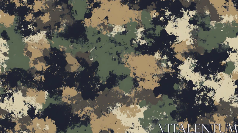 Modern camouflage abstract pattern with earthy tones and grunge effect.