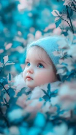 Wanderer in Cerulean Dreams. A Child's Sky-Bound Reverie.