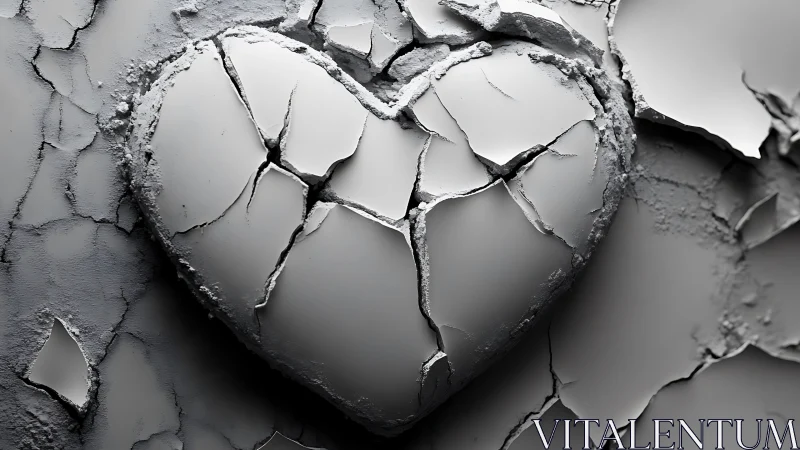 Cracked white spherical surface reveals dark interior beneath