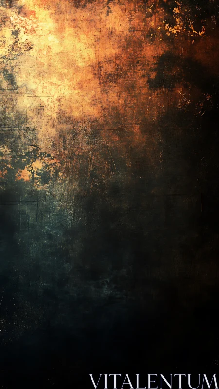 Textured chiaroscuro gradient uniting burnished gold and shadow