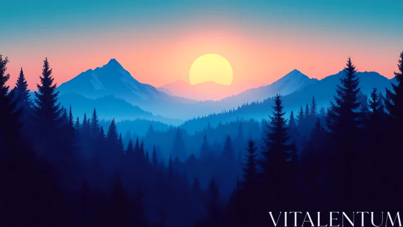 Mountain Sentinel Watches Golden Dawn Break Free.