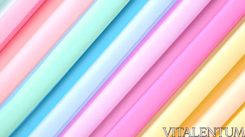 Pastel diagonal stripes create a soft geometric rhythm.