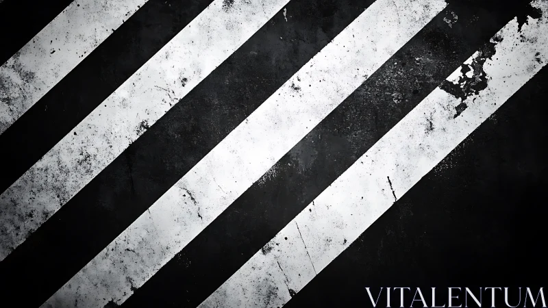 Weathered diagonal stripes on moody urban asphalt canvas.