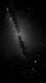 Starlit river of the Milky Way gently glows across night