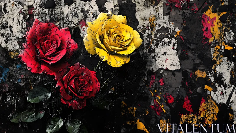 Roses Bloom Through Decay: Urban Floral Rebellion.