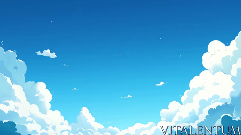 Daydream avenues winding through towering summer clouds.