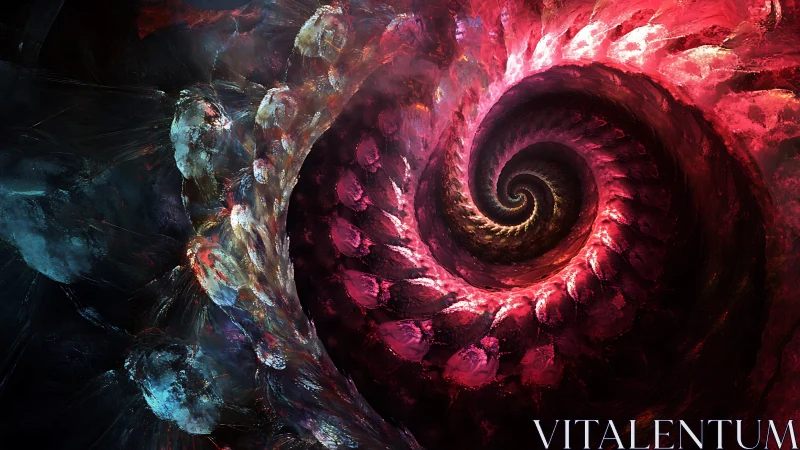 Galactic spiral bloom curls into a molten crystal vortex