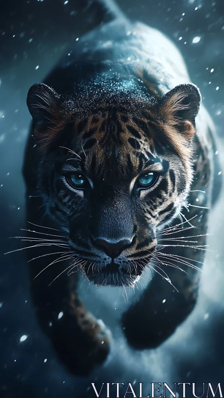 Bengal Tiger Portrait with Volumetric Lighting and Particle Effects