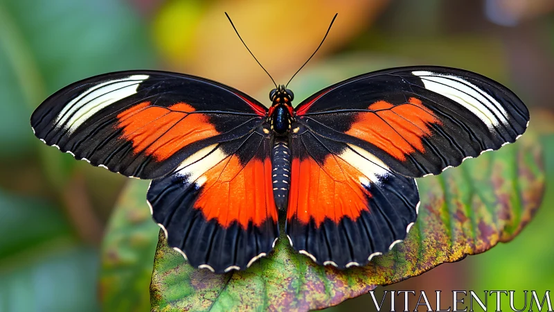 Macro study of Heliconius butterfly wing symmetry and pigment contrast